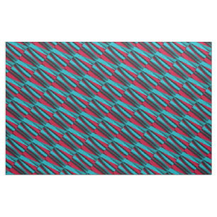 Aquamarin-rotes Muster Stoff