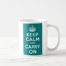 Aquamarin ruhig bleiben und weiterfahren kaffeetasse