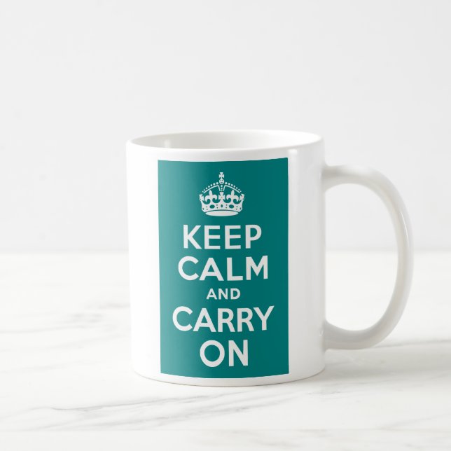 Aquamarin ruhig bleiben und weiterfahren kaffeetasse (Rechts)