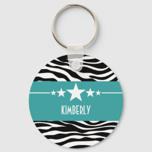 Aquamarin Sassy Star Zebra Schlüsselanhänger