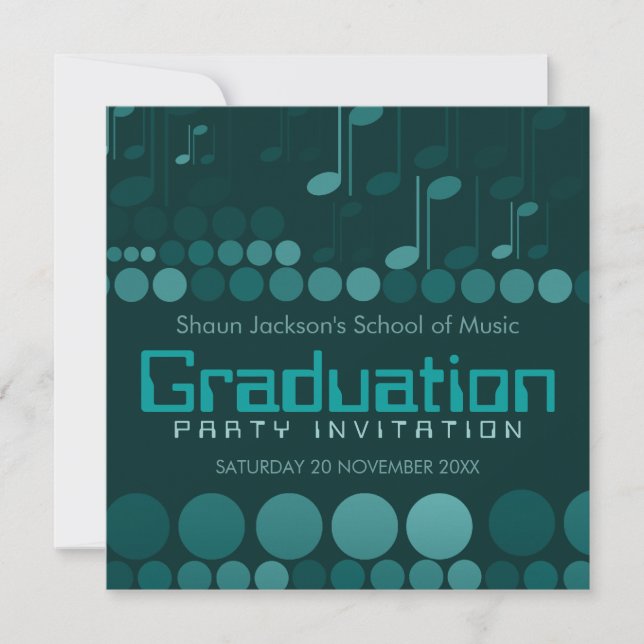 Aquamarin School of Music Abschluss Einladung (Vorderseite)