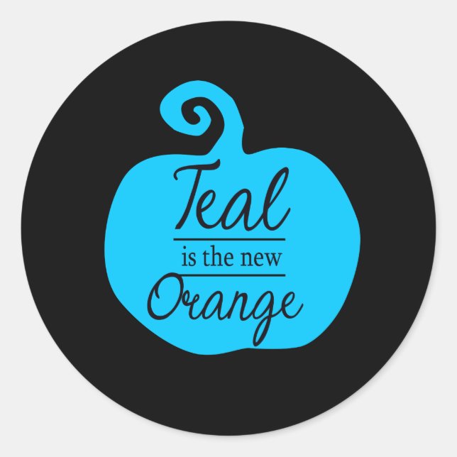 Aquamarin sind die neuen Orange Pumpkin Stickers (Vorderseite)