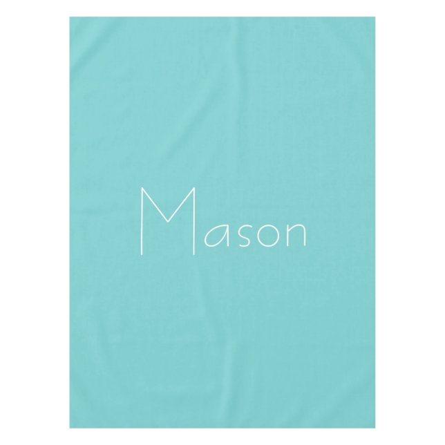 Aquamarin Sky Personalisiert Tableclout Tischdecke (Vorderseite)
