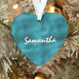Aquamarin Sparkle Mermaid personalisiert Ornament