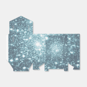 Aquamarin Stars - Gefälligkeitsbox Geschenkschachtel