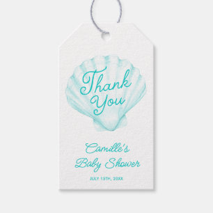 Aquamarin Summer Beach Baby Dusche Vielen Dank Geschenkanhänger