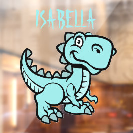 Aquamarin T Rex Dinosaurier Fensteraufkleber