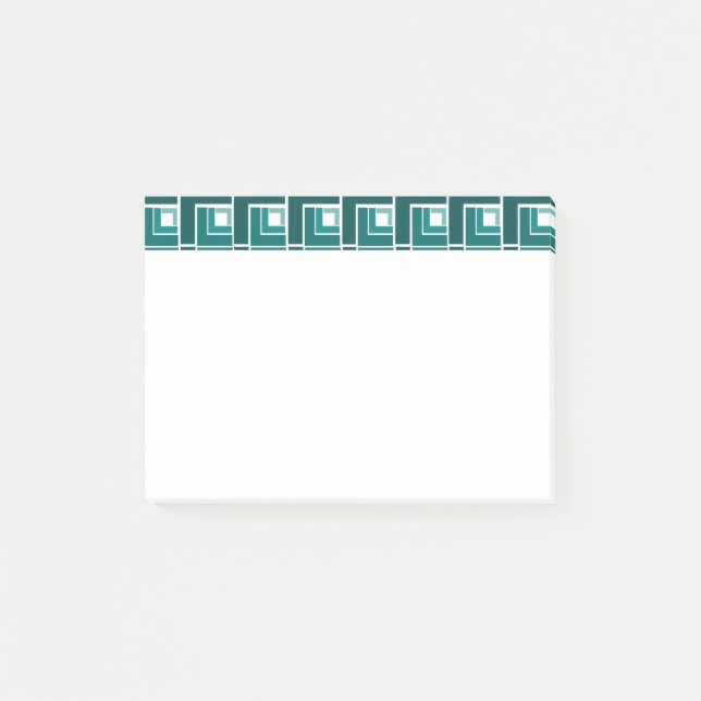 Aquamarin Topsy Turvy Post-it Klebezettel (Vorderseite)