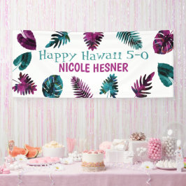 Aquamarin, Tropical Berry Pink Hawaii 5-0 50. Banner
