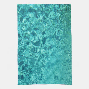 Aquamarin Türkis Abstrakt Geschirrtuch