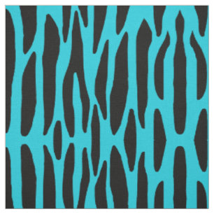 Aquamarin Türkis Blue Zebra Animal Print Teen Girl Stoff