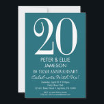 Aquamarin Türkis Moderne Einladungen zum Jubiläum<br><div class="desc">Ein schlichtes und modernes aquamarines türkisfarbenes und weißes Jubiläum. Ideal für Meilenstein-Jubiläen wie 5.,  10.,  15.,  20.,  25.,  30.,  35.,  40.,  45.,  50.,  55.,  60. ... oder jedes Jahr!</div>