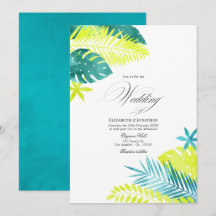 Aquamarin - Türkis und Lemon Tropical Wedding