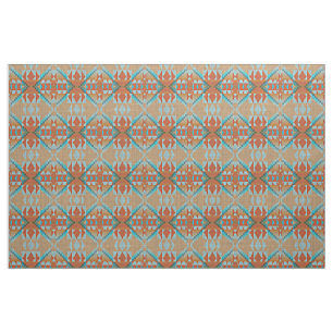 Aquamarin türkisfarbenes blaues, orangefarbenes Et Stoff