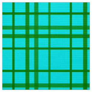 Aquamarin türkisfarbenes Tartan Kariertes Muster Stoff
