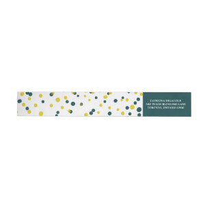 Aquamarin- und gelbe Konfetti-Dots Moderne