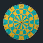 Aquamarin und Gold Dartscheibe<br><div class="desc">Aquamarines und Goldpfeil-Brett</div>