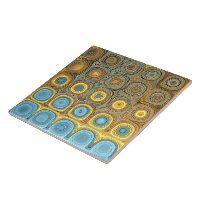 Aquamarin- und Goldglasblöcke Fliese (Seite)