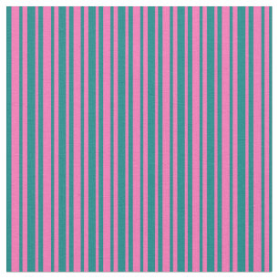 Aquamarin- und Hot-Pink-Streifenmuster Stoff