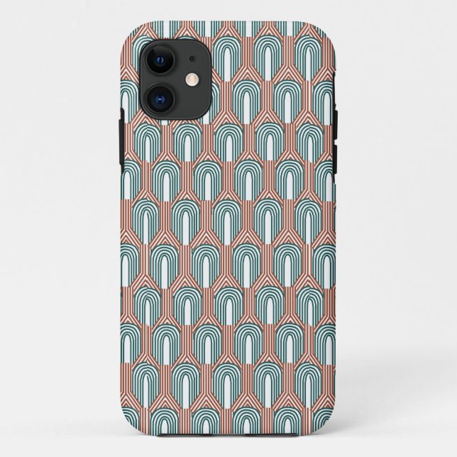 Aquamarin und Kupfer Case-Mate iPhone Hülle (Rückseite)