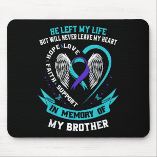 Aquamarin und Lila in Erinnerung an meinen Bruder  Mousepad