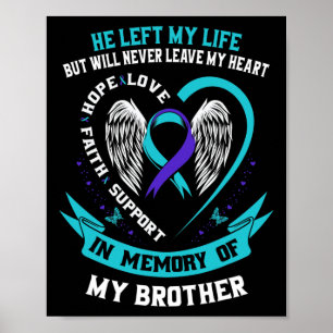Aquamarin und Lila in Erinnerung an meinen Bruder  Poster