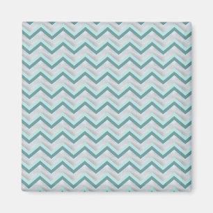 Aquamarin und Perlen ZigZag Magnet