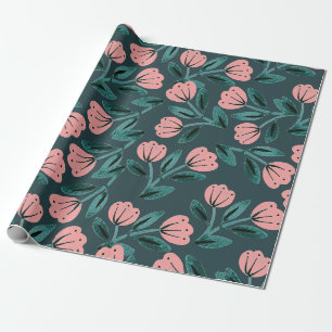 Aquamarin und rosa geschenkpapier