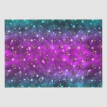 Aquamarin und rosa Ombre Glitzer Celestial Muster