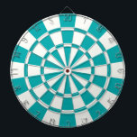 Aquamarin und weiß dartscheibe<br><div class="desc">Aquamarines und weißes Dart Board</div>