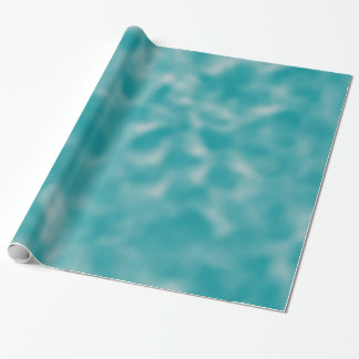 Aquamarin und Weiß gesprenkelt Geschenkpapier
