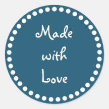 Aquamarin und weiß mit Aufkleber für Lieben