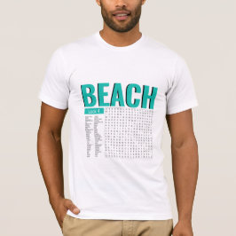 Aquamarin und weiß T-Shirt