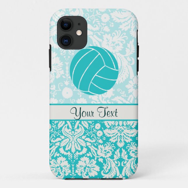 Aquamarin Volleyball Case-Mate iPhone Hülle (Rückseite)