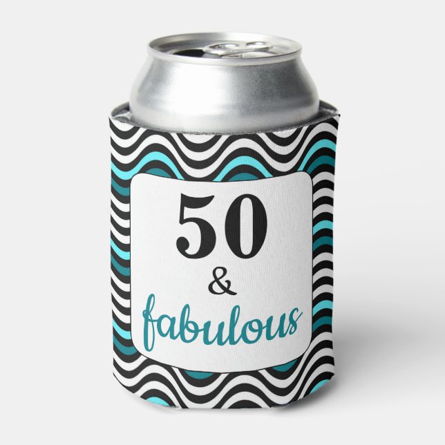 Aquamarin Wave 50 und fabelhaftes Birthday Beach P Dosenkühler (Kanne Vorderseite)