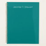 Aquamarin & weiß Beruflich Elegant Einfach Planer<br><div class="desc">Erleben Sie dieses moderne,  elegante Design. Diese Vorlage kann an alle beruflichen Beruf angepasst werden.</div>