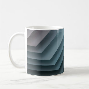 Aquamarin-weiße Digitaltapete Kaffeetasse