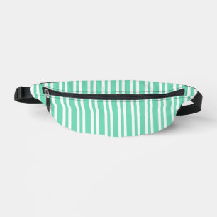 Aquamarin Weiße Streifen Muster Bauchtasche