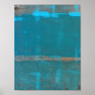 aquamarine Abstrakte Kunst Poster