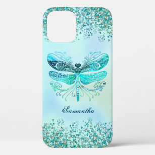 Aquamarine Abstrakte Libellenfliege Case-Mate iPhone Hülle