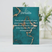 Aquamarine Agate Gold Kintsugi Menu Einschließkart