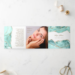 Aquamarine Agate Trifold Broschüre
