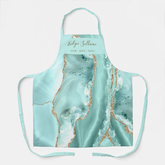 Aquamarine agieren Schönheit berufliche Schürze (Vorderseite)
