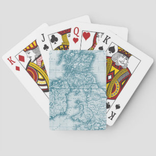 Aquamarine antike Spielkarten der  Welt