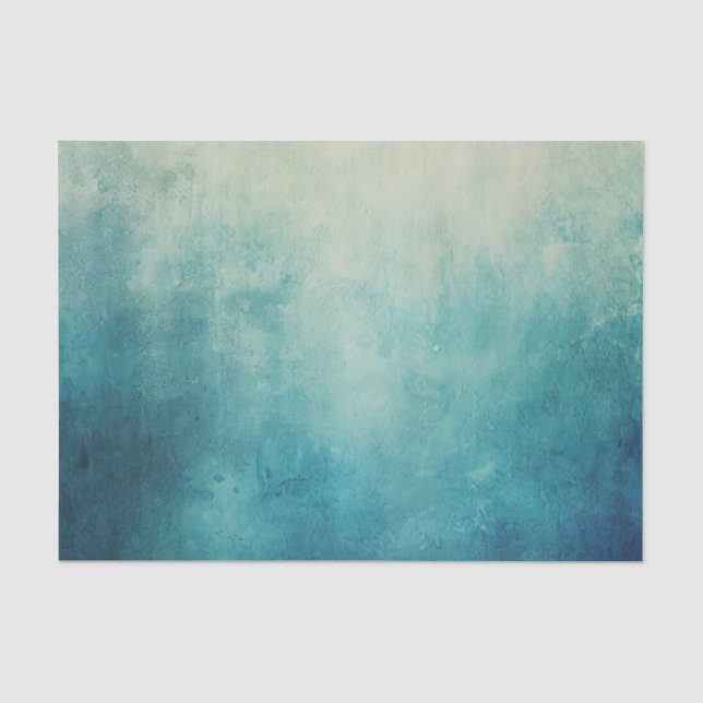 Aquamarine Aqua Green Textur Seidenpapier (Vorderseite)