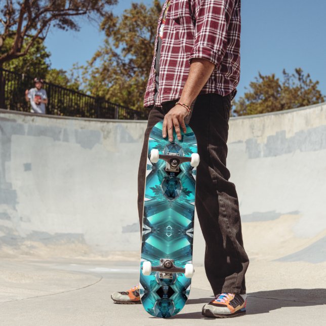 Aquamarine Aquamariner Edelstein Magie Skateboard (Außenbereich 2)