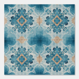 Aquamarine Aquarellblume Tapete