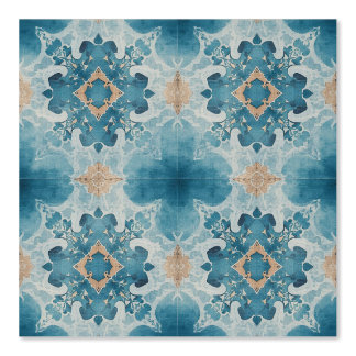 Aquamarine Aquarellblume Tapete