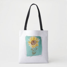 Aquamarine Aquarellblume Tasche