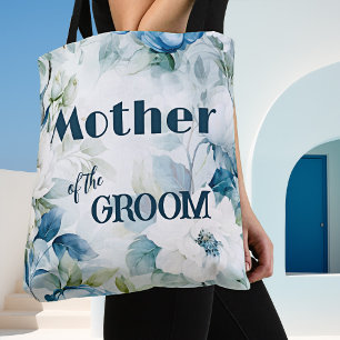 Aquamarine Aquarellfarben-Blume Elegante Hochzeit Tasche